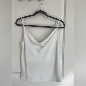 Aritzia Babaton White Cowlneck Tank